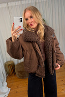 Aurelio Padded Short Teddy Jacket | Adoré Paris