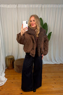 Aurelio Padded Short Teddy Jacket | Adoré Paris