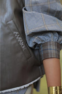 Cecile Reversible Faux Leather Teddy Gilet Vest