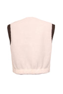 Cecile Reversible Faux Leather Teddy Gilet Vest