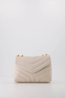 Celine Leather Chevron Shoulder Bag 