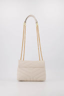Celine Leather Chevron Shoulder Bag 
