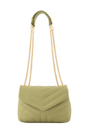 Celine Leather Chevron Shoulder Bag 