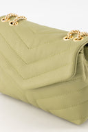 Celine Leather Chevron Shoulder Bag 