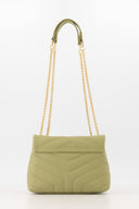 Celine Leather Chevron Shoulder Bag 