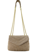 Celine Suede Chevron Schoudertas | Sweet Like You