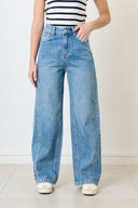 Evelyn Wide Barrel Balloon Denim Jeans Pants