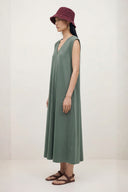 Evaluna Maxi V-Neck Dress | Adoré Paris