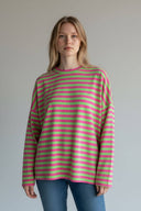 maxine-gestreepte-tshirt-groen-sweet-like-you-modelfoto-vooraanzicht-1
