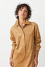 cliff-nepleren-jurk-camel-suncoo-paris-model-vooraanzicht-2