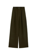 jio-geklede-bandplooi-pantalon-broek-khakigroen-suncoo-paris-productfoto-vooraanzicht-1
