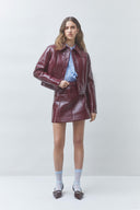 fire-nepleren-mini-rok-suncoo-paris-prune-bordeaux-modelfoto-vooraanzicht-2