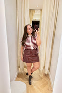 fire-nepleren-mini-rok-suncoo-paris-prune-bordeaux-spiegelfoto-vooraanzicht-2