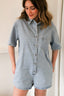 Janne Denim Jeans Playsuit