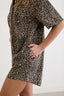 Janne Leopard Denim Jeans Playsuit