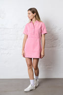 joye-denim-jeans-polo-jurk-fuchsia-sweet-like-you-modelfoto-vooraanzicht-2