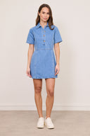 joye-denim-jeans-polo-jurk-blue-sweet-like-you-modelfoto-vooraanzicht-2