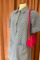 Johanna Polka Dot Mini Denim Jeans Dress | Sweet Like You