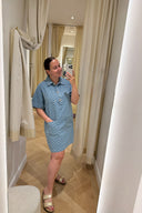 Johanna Polka Dot Mini Denim Jeans Dress | Sweet Like You
