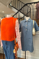 Johanna Polka Dot Mini Denim Jeans Dress | Sweet Like You