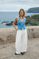 Liv Polka Dot Stippen Mouwloos Gilet Vest