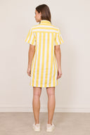 Johanna-gestreepte-mini-denim-jeans-jurk-yellow-sweet-like-you-modelfoto-achteraanzicht-2