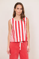 Janine Gestreepte Denim Jeans Top