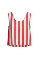 Janine Gestreepte Denim Jeans Top