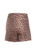 Jadene Luipaard Denim Jeans Broekrok