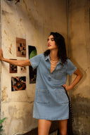 Ricci Mini Denim Jeans Polo Dress | Sweet Like You