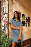 Ricci Mini Denim Jeans Polo Dress | Sweet Like You