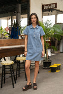 Ricci Mini Denim Jeans Polo Dress | Sweet Like You