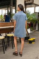 Ricci Mini Denim Jeans Polo Dress | Sweet Like You
