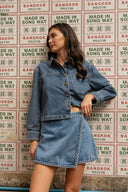 Stella Gevlochten Denim Jeans Broekrok Short | Sweet Like You