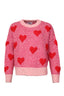 Tammy Striped Heart Sweater