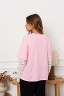 Tosca Effen Korte Mouw T-Shirt Kant