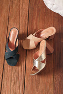 Silvia Metallic Sandalen met Hak