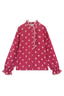 Lizzy Geruite Strikjes Blouse