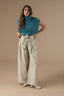 myriam-geklede-broek-dark-beige-adore-paris-model-vooraanzicht-1