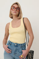 Tess Gebreide Effen Tanktop