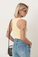 Tess Gebreide Effen Tanktop