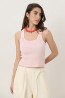 Tess Gebreide Effen Tanktop