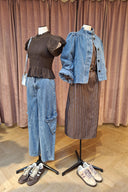 Timeo Cargo Denim Jeans Broek | Adoré Paris
