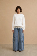 Timeo Cargo Denim Jeans Broek | Adoré Paris