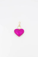 Pipsa Heart Keychain Metallic Fuchsia Pink