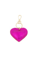 Pipsa Heart Keychain Metallic Fuchsia Pink