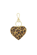 Pipsa Heart Keychain Suede Leopard