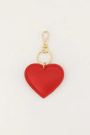 Pipsa Heart Keychain Leather Red