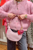 Pipsa Heart Keychain Leather Red