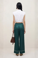 Rivelle Satin Plain Loose Trousers | Adoré Paris